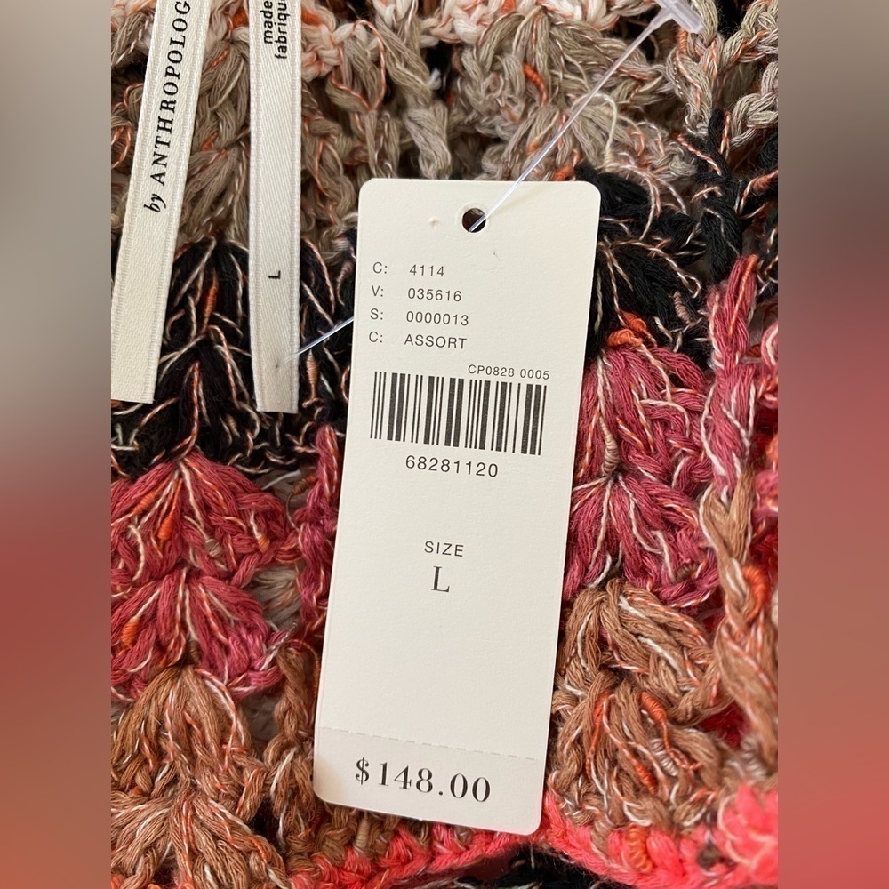 NWT Anthropologie Crochet Halter Tank Top Purple Motif Multiple Sizes - Picture 11 of 13